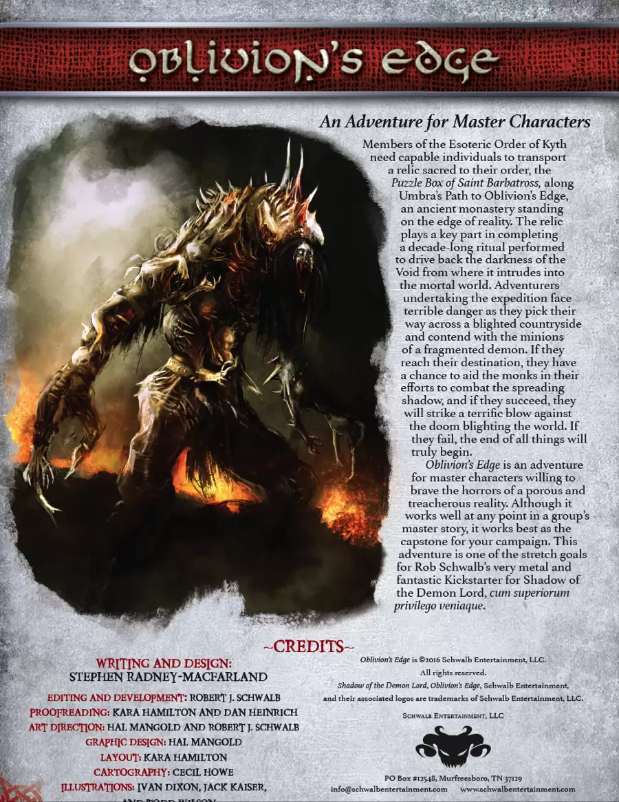 Oblivion's Edge (Master)