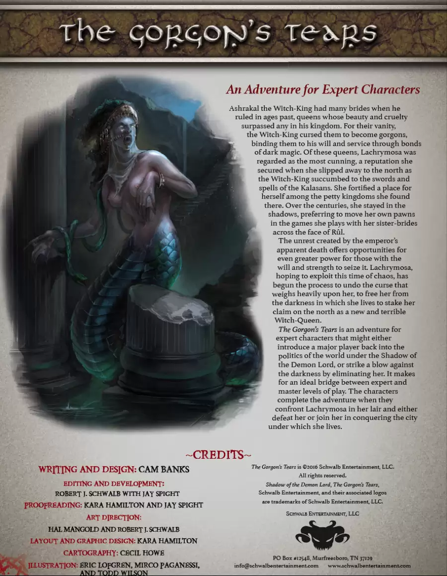 The Gorgon's Tears (Expert)