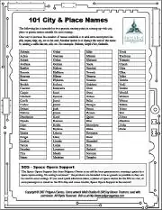 101 City & Place Names