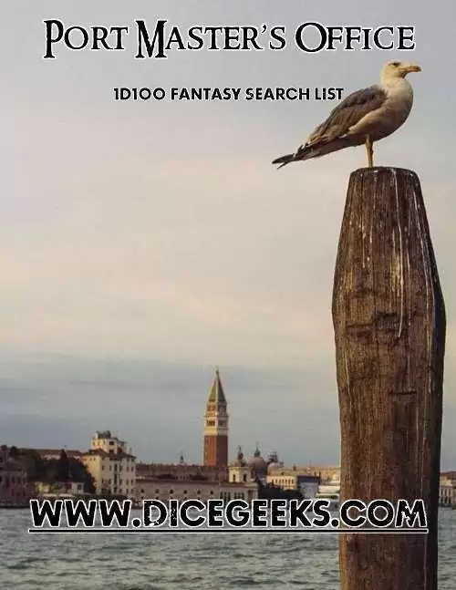 Port Master’s Office - 1D100 Fantasy Search List