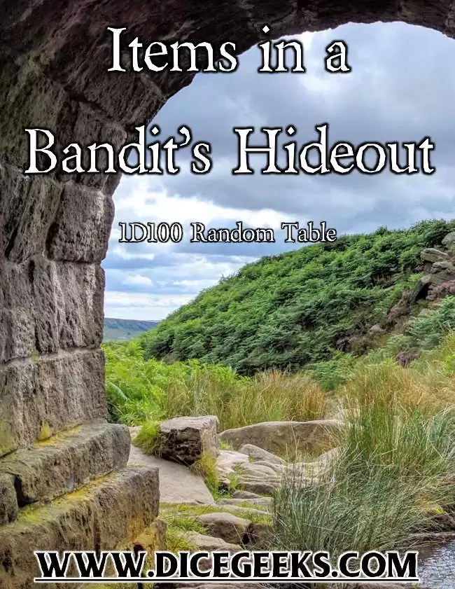 Items in a Bandit Hideout