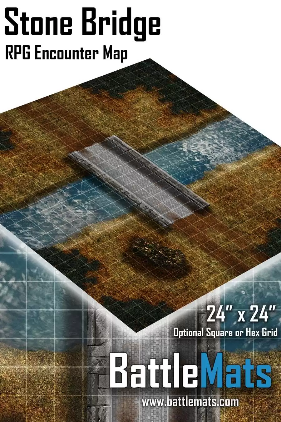 Stone Bridge 24" x 24" RPG Encounter Map