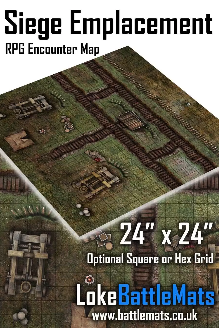 Siege Emplacement 24" x 24" RPG Encounter Map