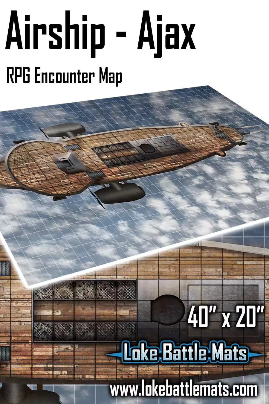 Airship - Ajax 40" x 20" RPG Encounter Map