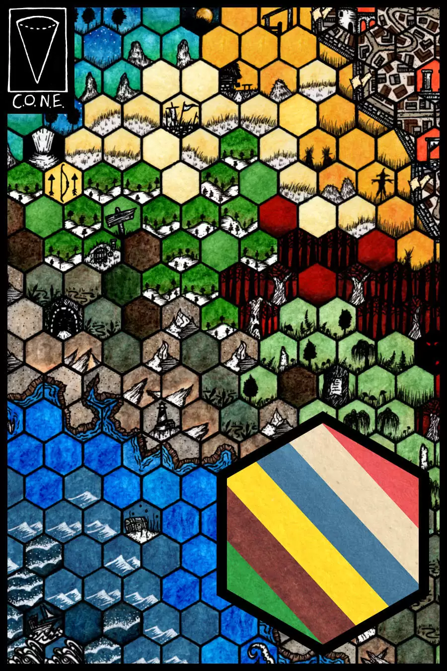 Hex Kit: Traveling Through Dangerous Scenery Tileset